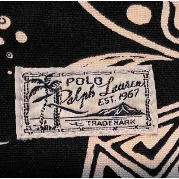 Polo Ralph Lauren Tote Bag Canvas Hawaiian Limited Ed Reversible VHTF Floral - Picture 5 of 16